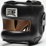 Casque De Boxe Avec Barre Leone Protection - Noir