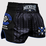 Short de muay Thaï Wicked One Infinit Noir - le coin du ring