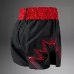 short-de-boxe-thai-venum-inferno-gris-charbon-rouge