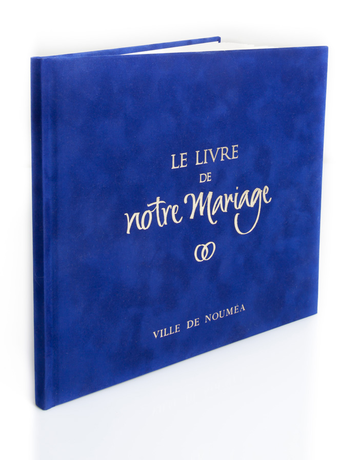 Le livre de notre mariage personnalisé bleu mairie