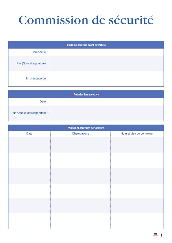 registre de sécurité incendie pour ERP mairie 6