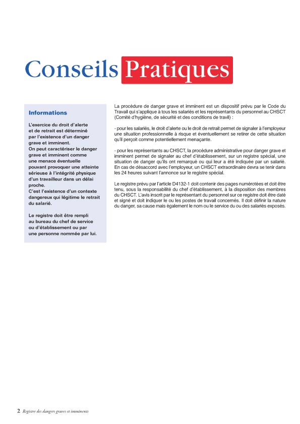 Registre des dangers graves et imminents mairie 3