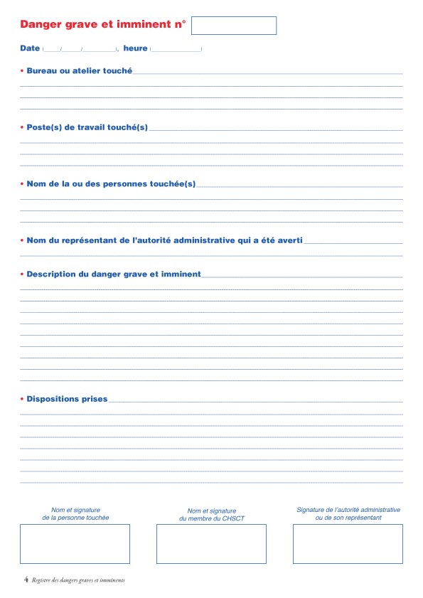 Registre des dangers graves et imminents mairie 5