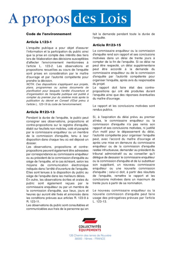 Registre denquête publique mairie 2