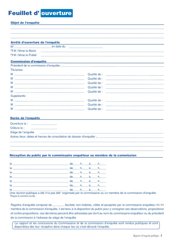 Registre denquête publique mairie 3