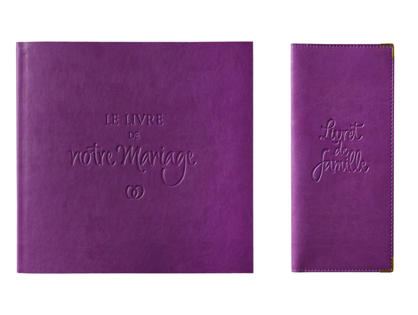 Livre-de-notre-mariage-Lilas-avec-protège-livre-de-famille-Lilas
