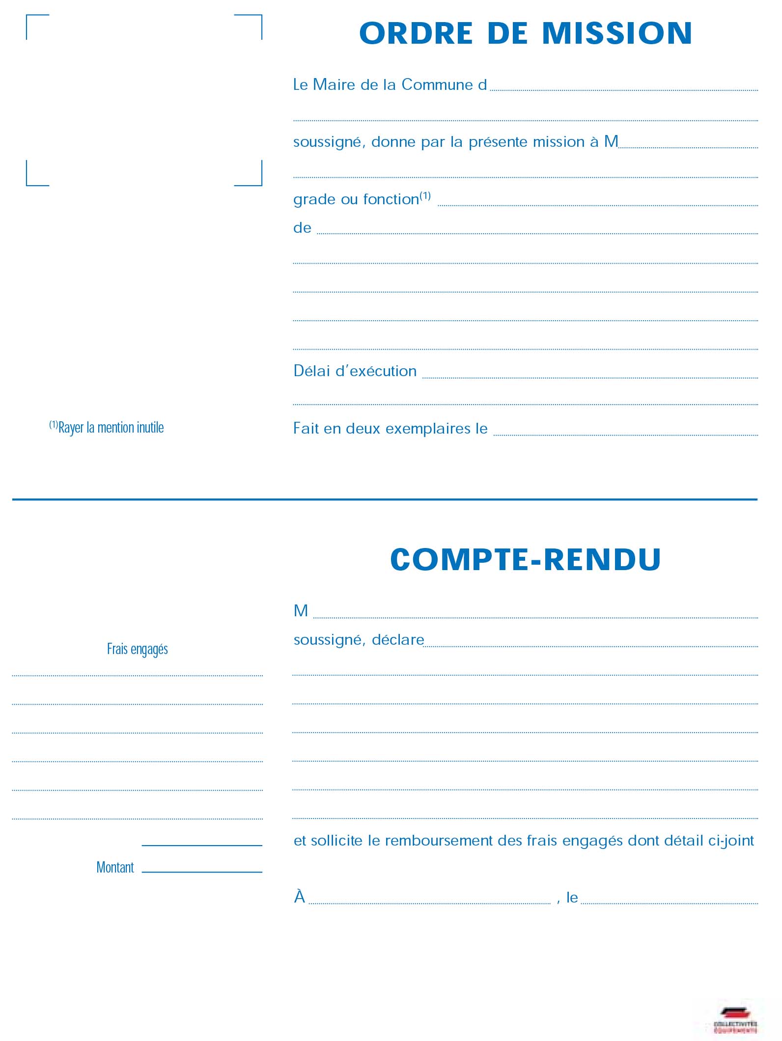 Ordre De Mission Format Word Ordre De Mission Exemple Word GVGALK