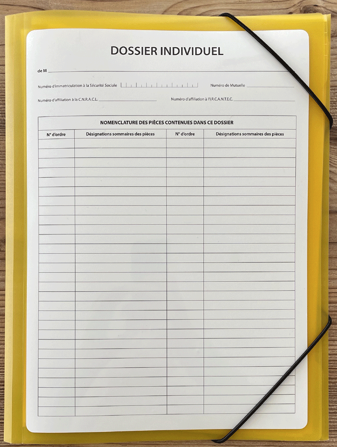 Dossier individuel du personnel pour mairie polyrpo bleu
