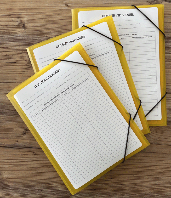 Dossier individuel du personnel pour mairie polypro avec sous chemises