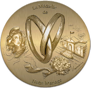 Cadeau MEDAILLE DU MARIAGE pour mairie