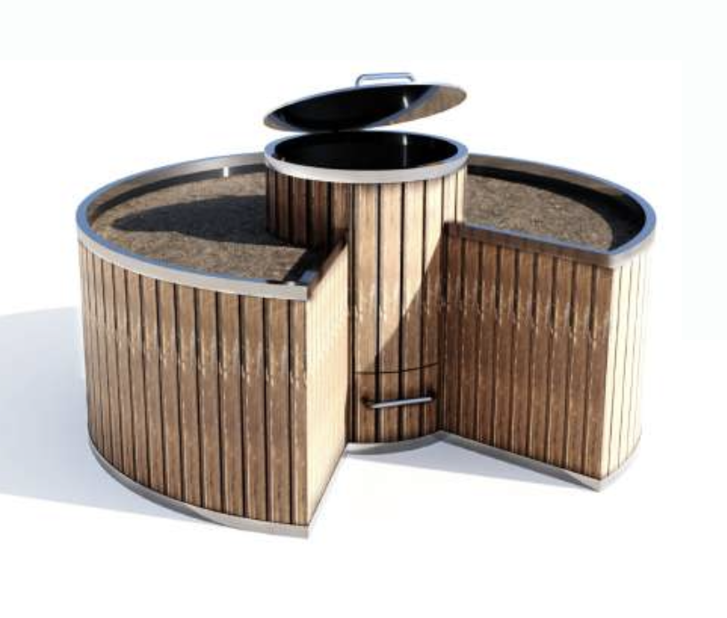 Composteur en bois à accès direct petit modèle 209 L