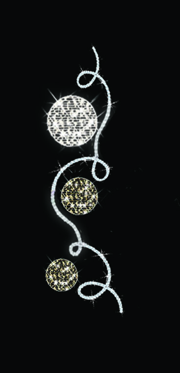 Décor poteau Gaspard cercles