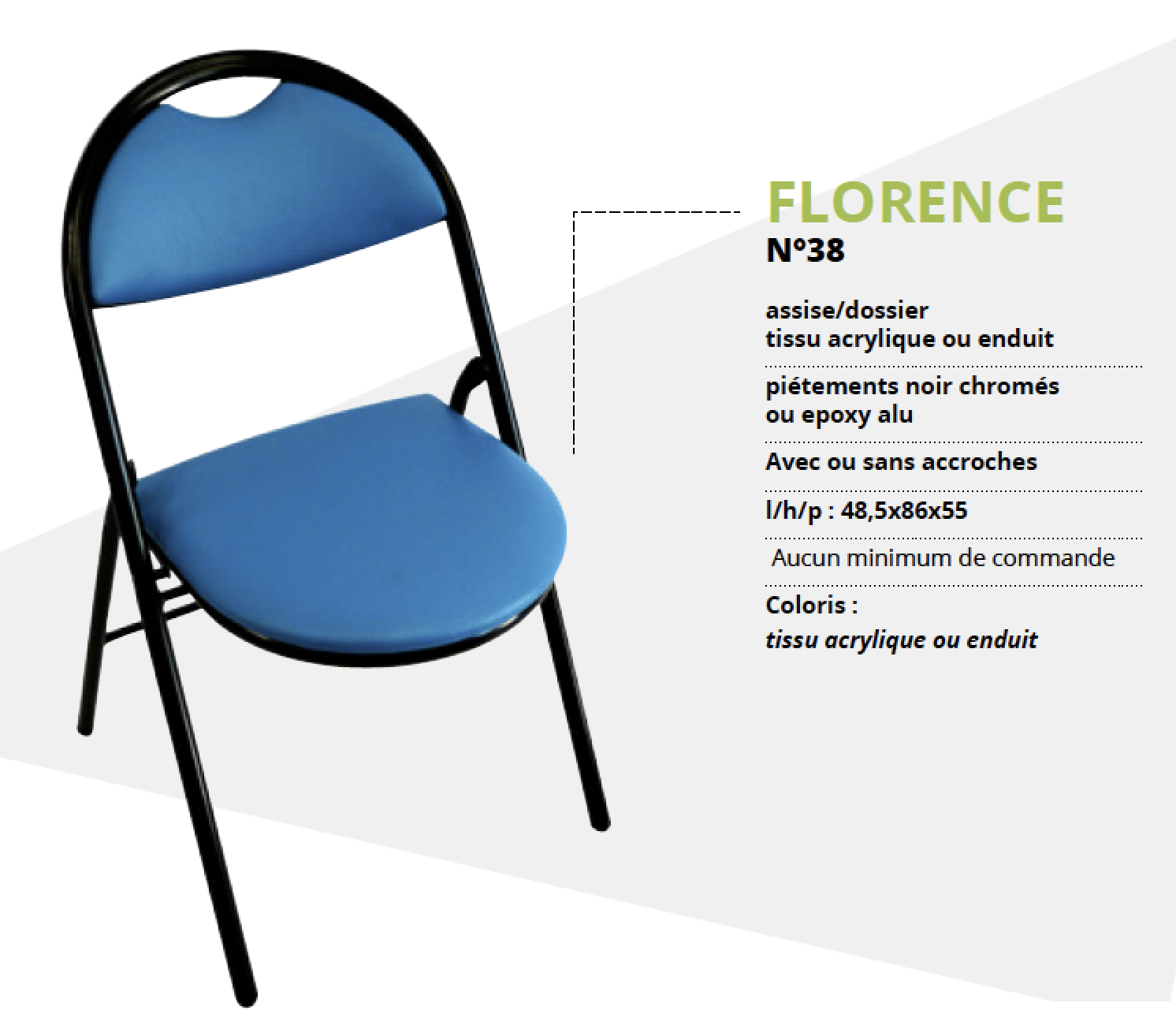Chaise FLORENCE pour salle polyvalente
