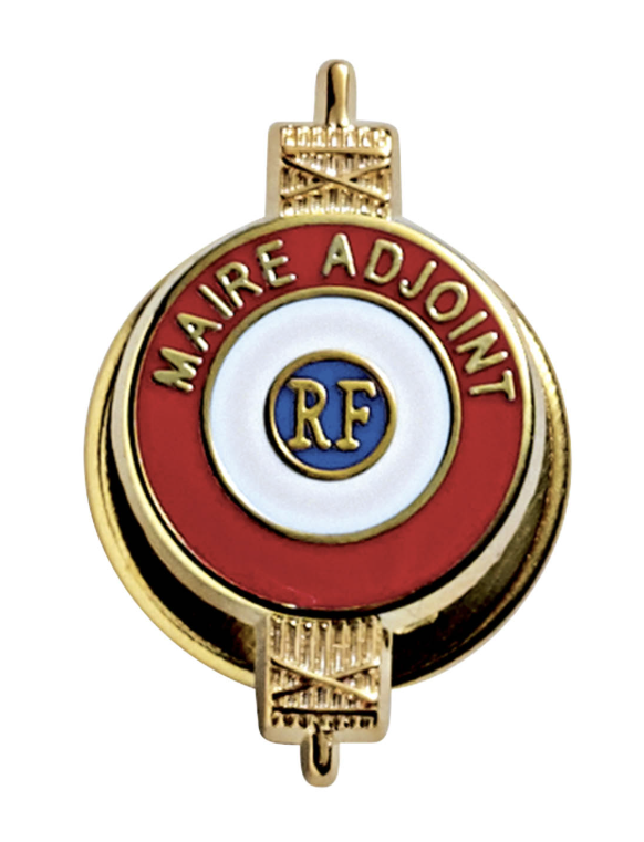 Insigne tricolore boutonnière maire adjoint
