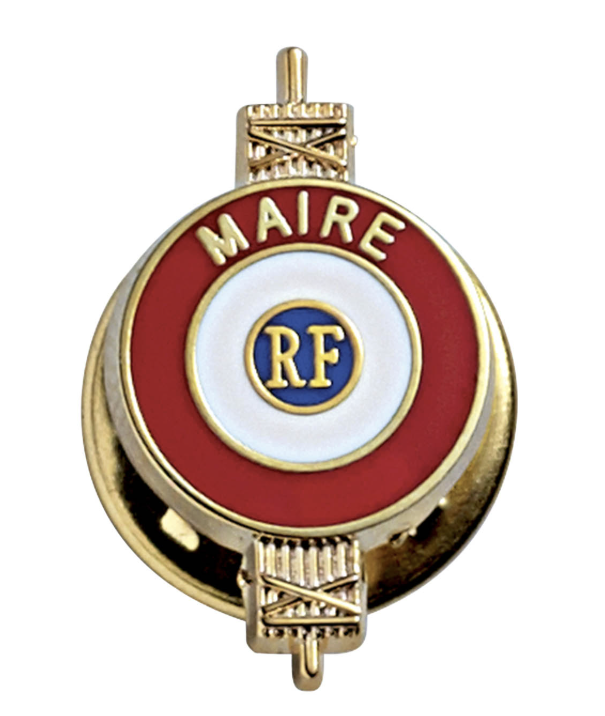 Insigne tricolore boutonnière pour maire