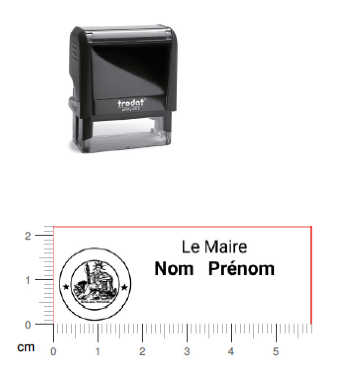Tampon TRODAT 4913 identité officiel fonction
