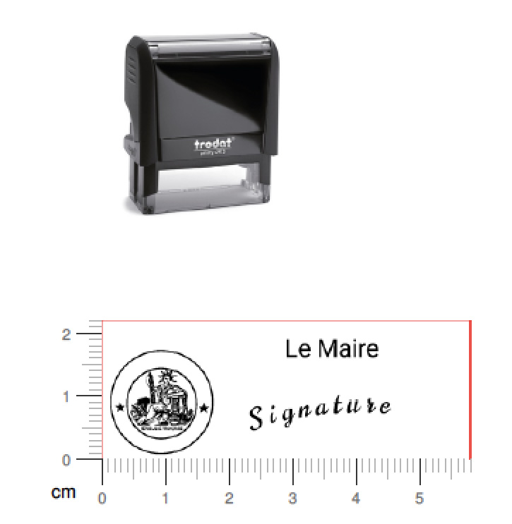 Tampon TRODAT 4913 identité officiel signature