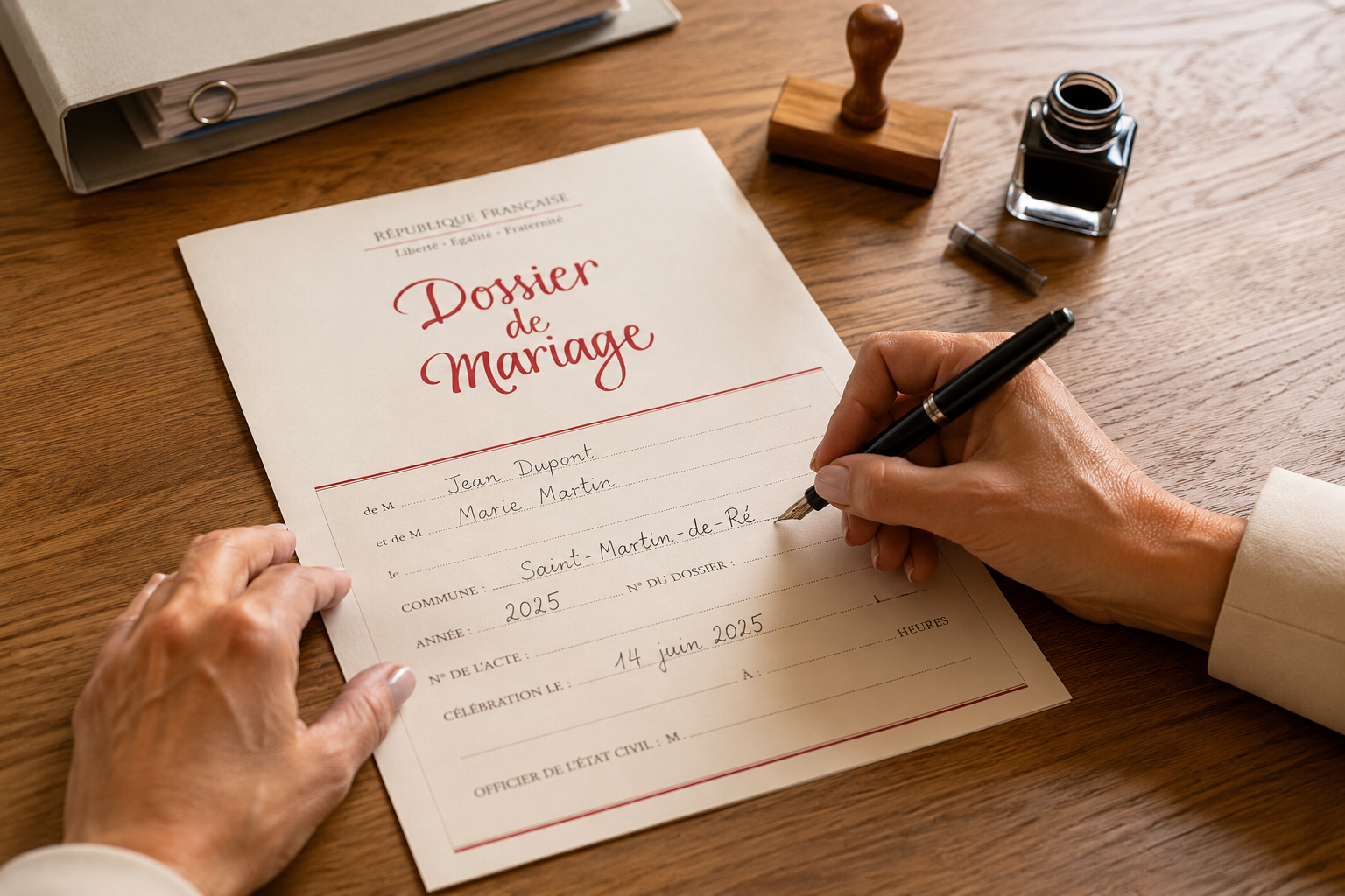 Dossier de mariage civil mairie