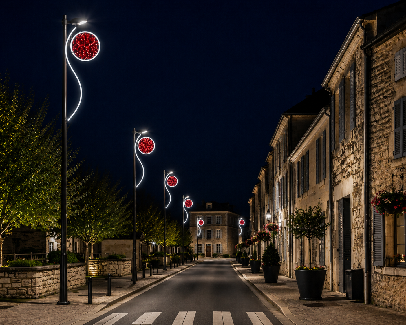 DECOR MILLA PETILLANT BLANC ET ROUGE