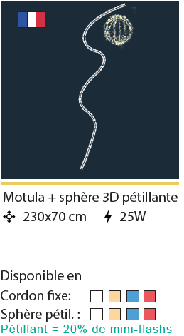 DECOR MOTULA + SPHERE 3D PETILLANTE