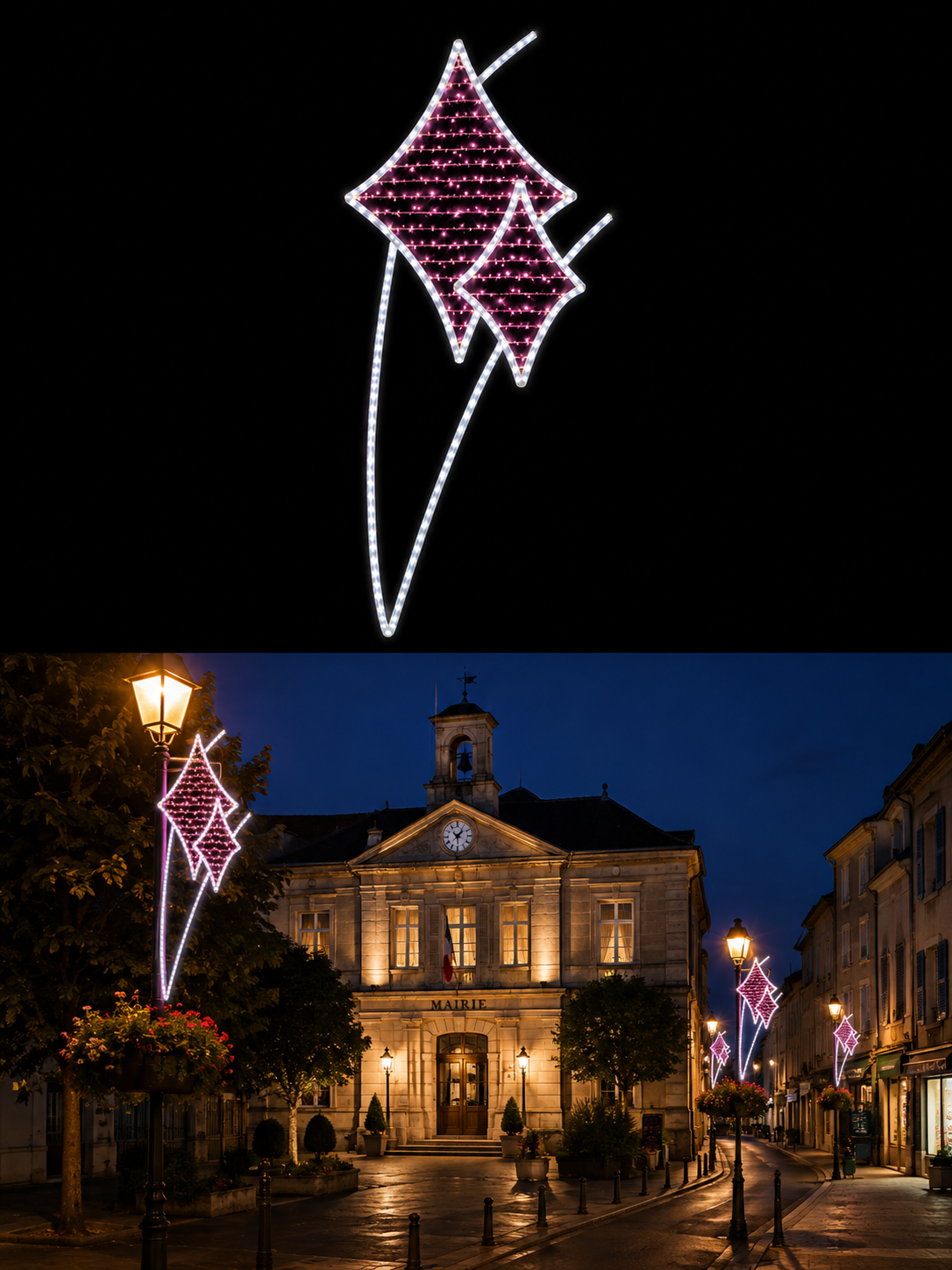 DECOR CETI PETILLANT ROSE MAIRIE