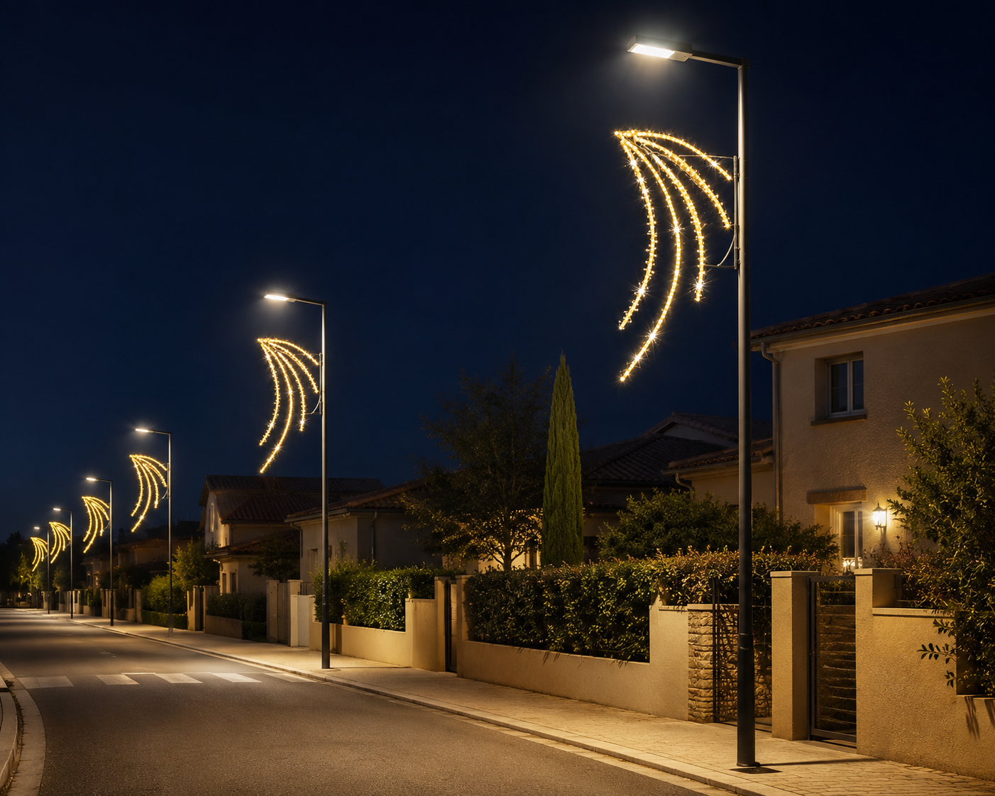 Décor poteau lumineux OPHELIE pétillant mairie