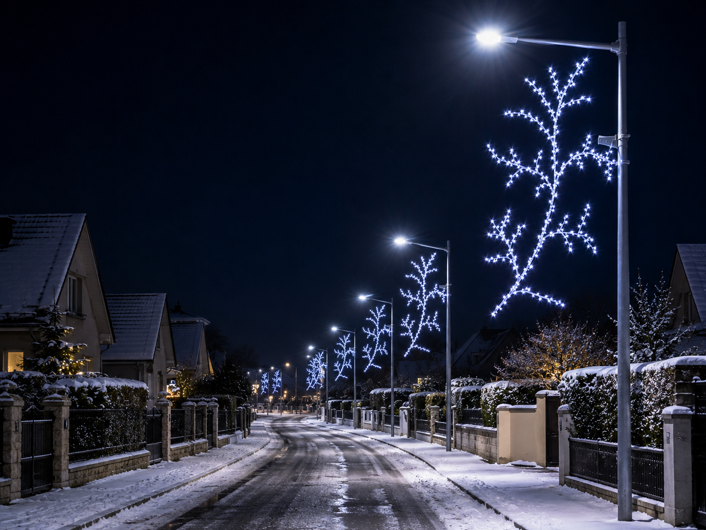DECOR POTEAU BRANCHE PETILLANT NEIGE