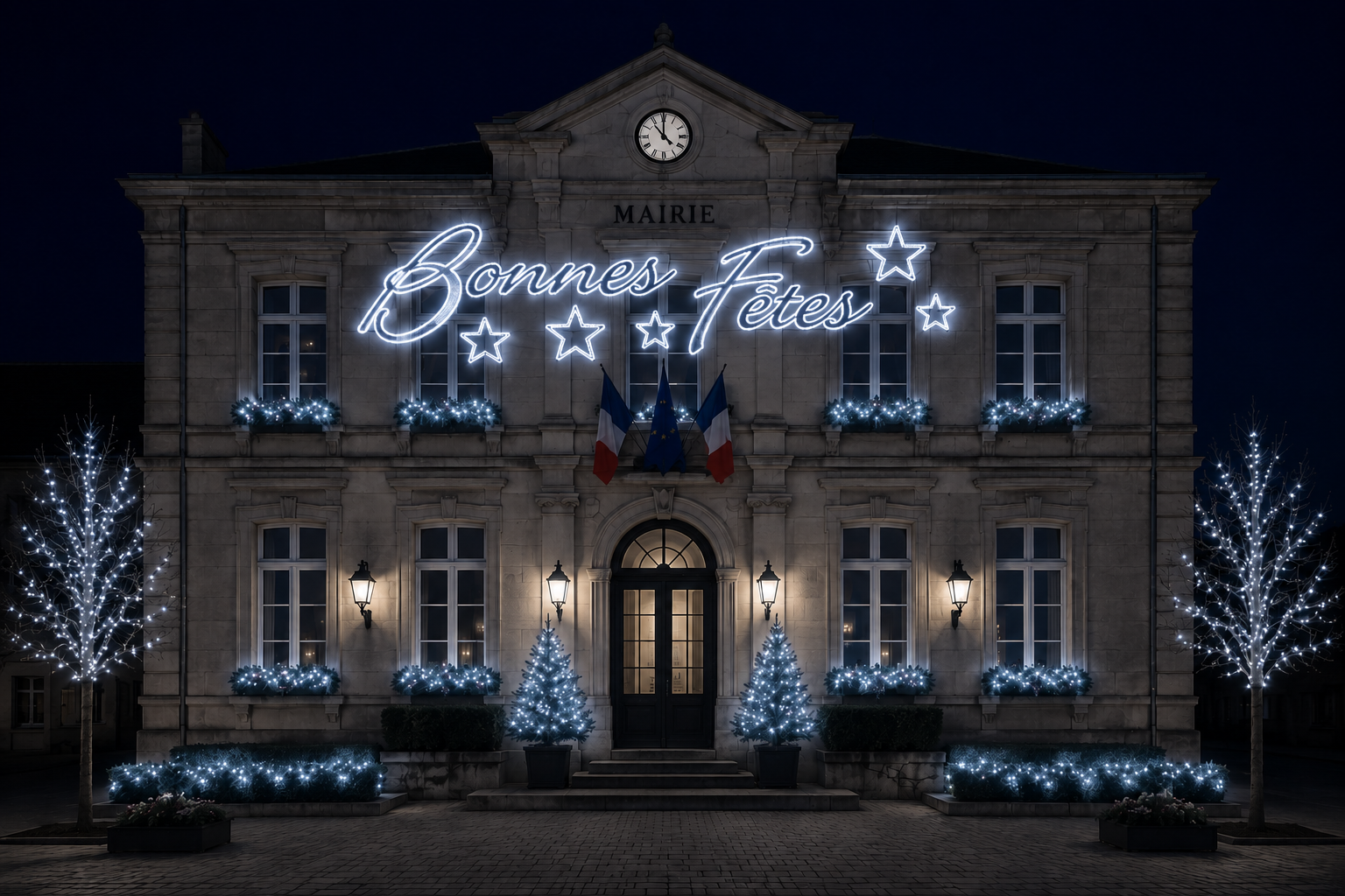 TRAVERSEE %22BONNES FETES%22 ETOILE BLANC FROID