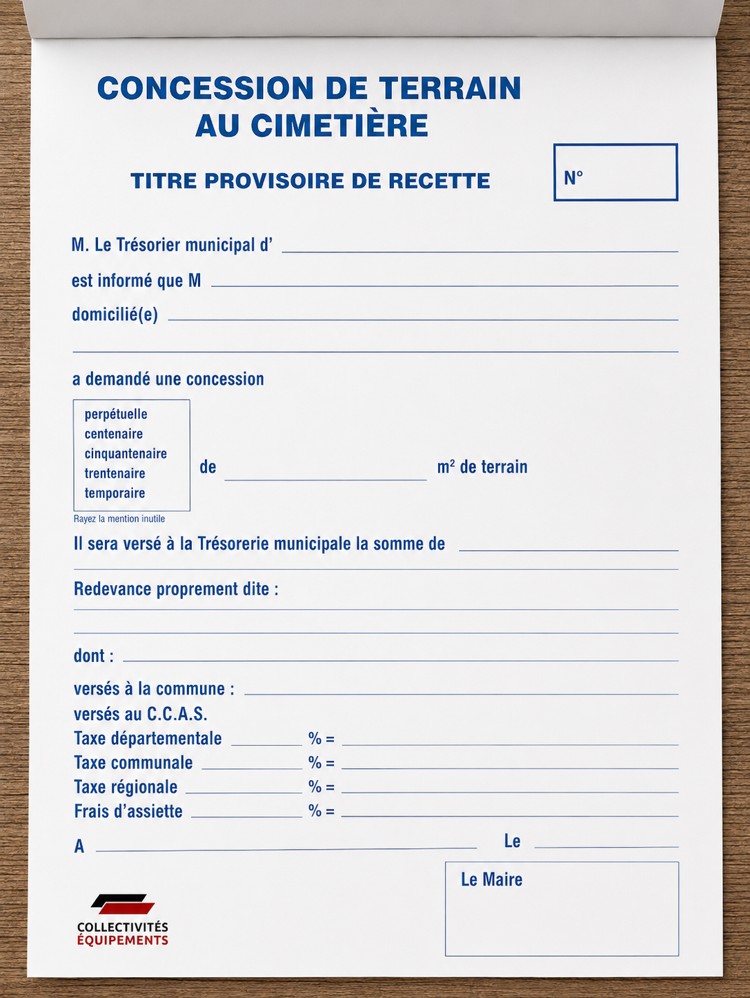 Titre de recette provisoire