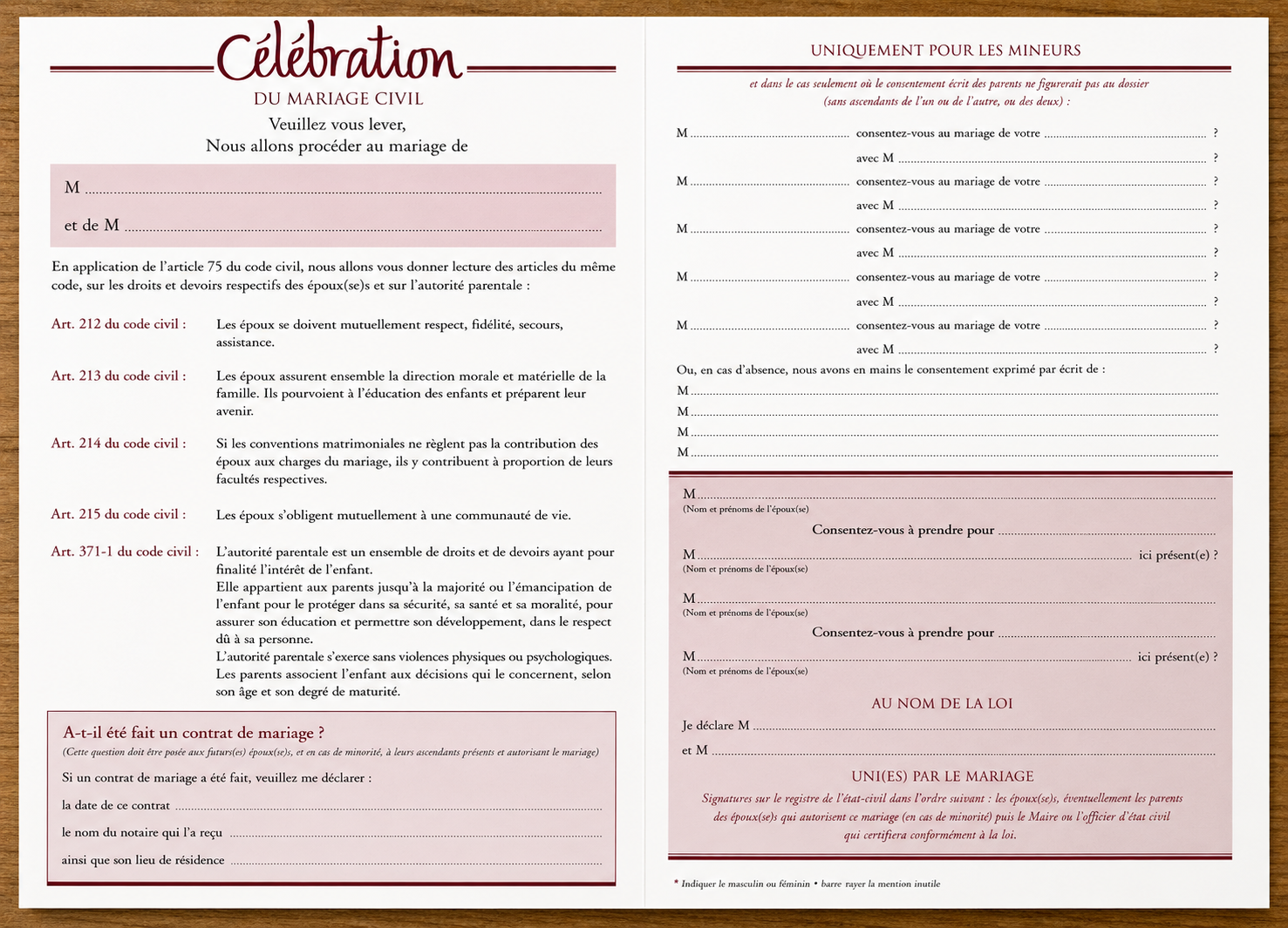 célébration de mariage intérieur