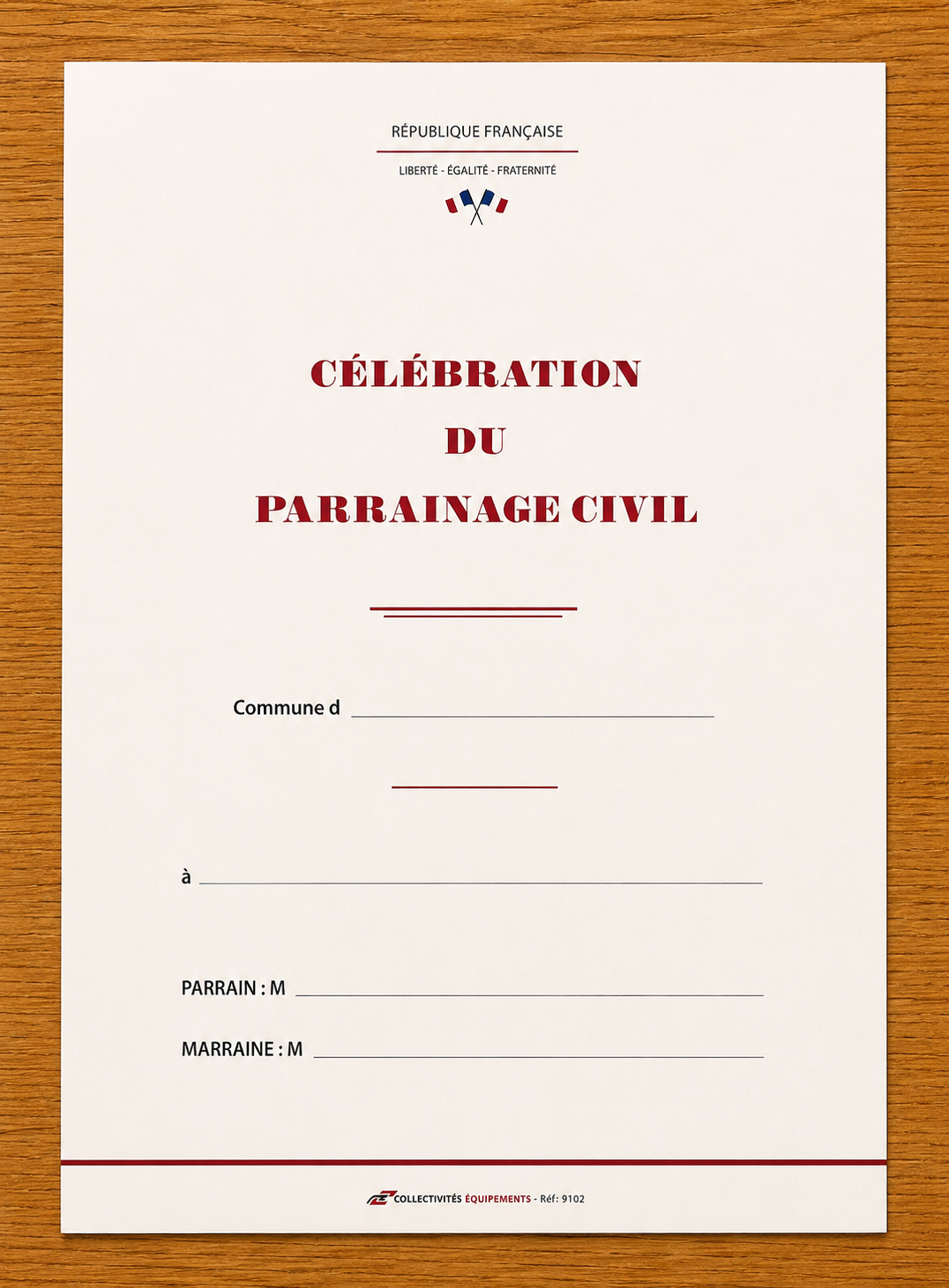 Célébration du parrainage civil