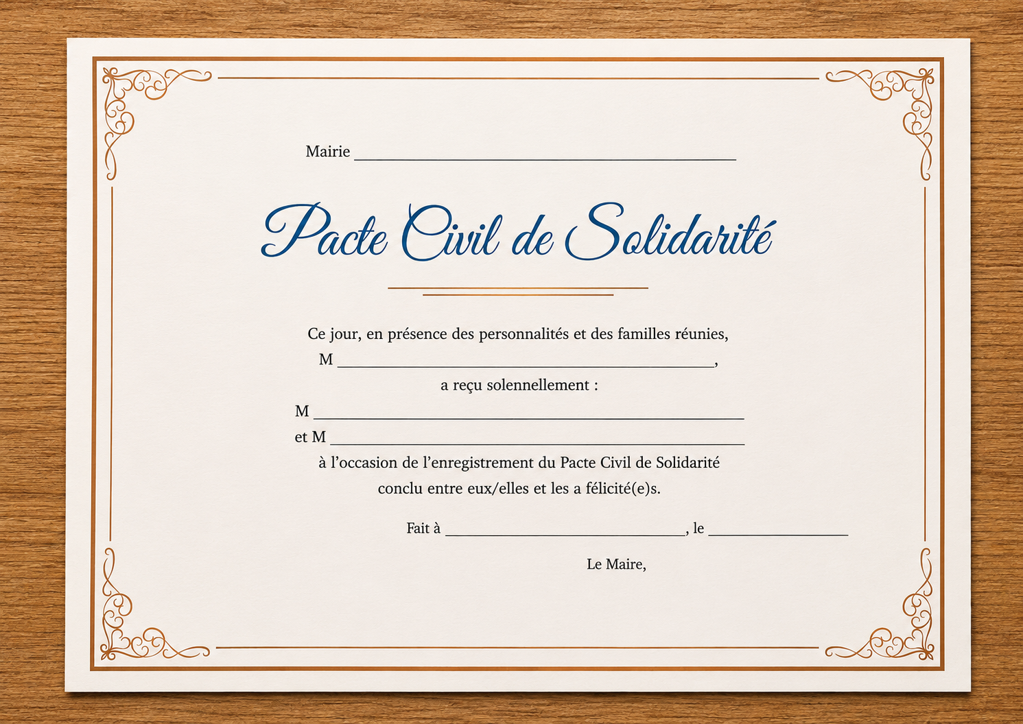 Diplôme du PACS