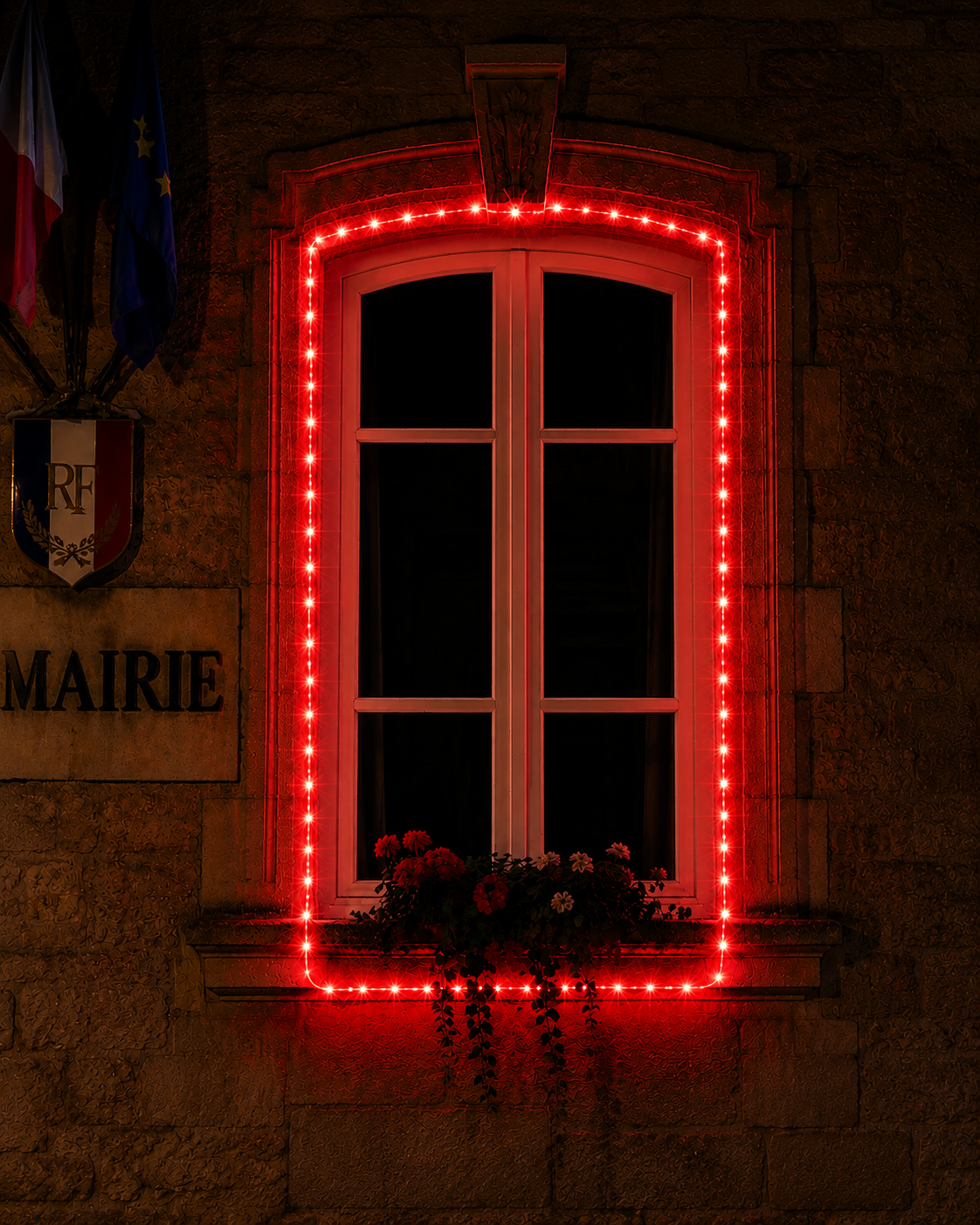 Cordon led rouge pétillant