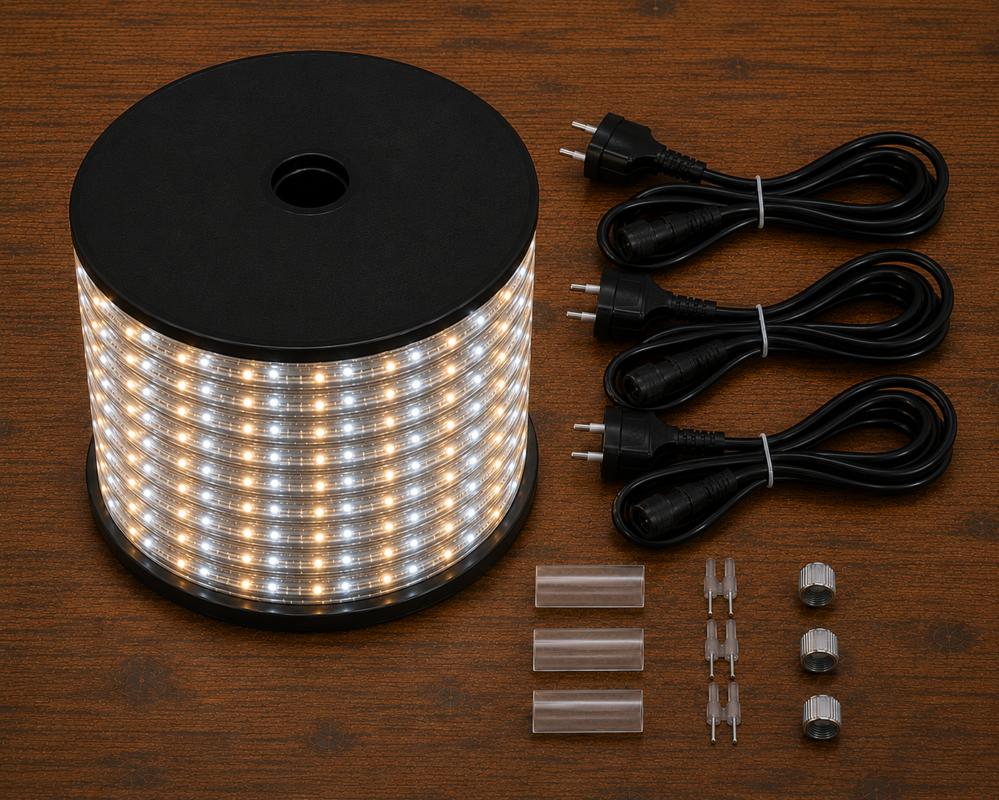 Cordon led blanc chaud pétillant avec 3 kits dalimentation