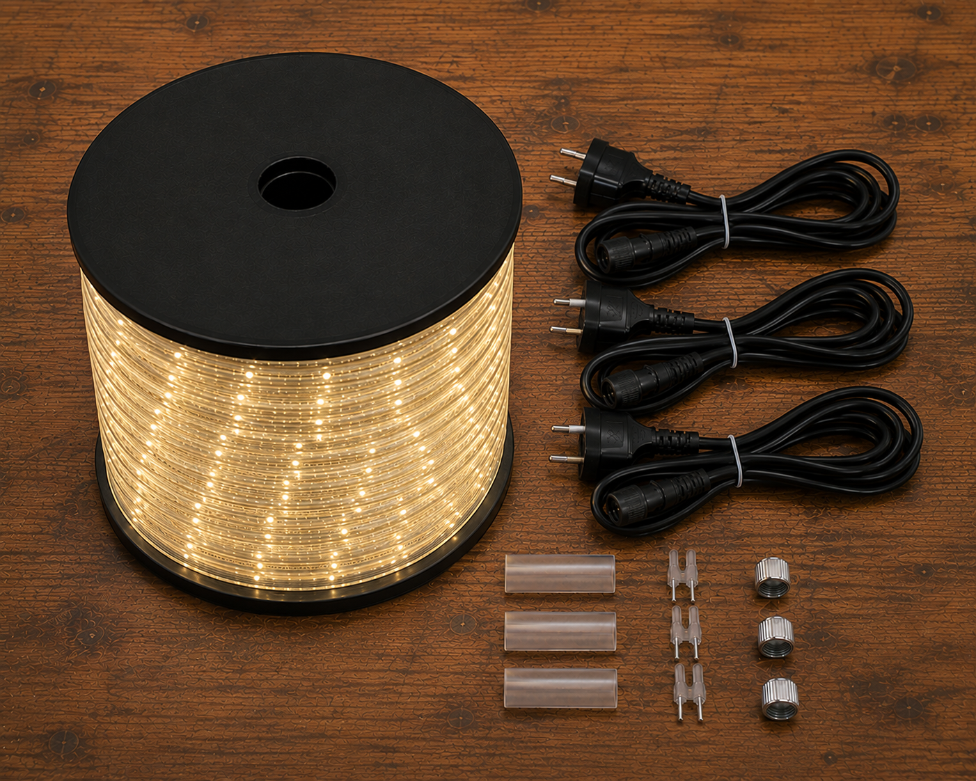 Cordon led blanc chaud avec 3 kits dalimentation