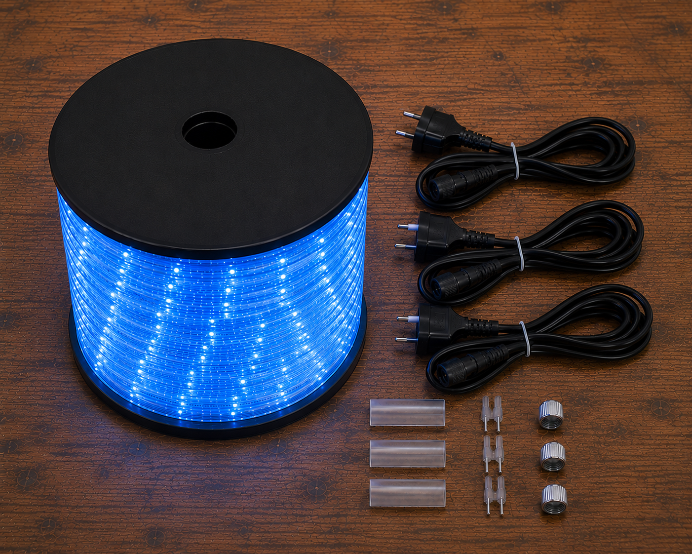 Cordon led bleu avec 3 kits dalimentation