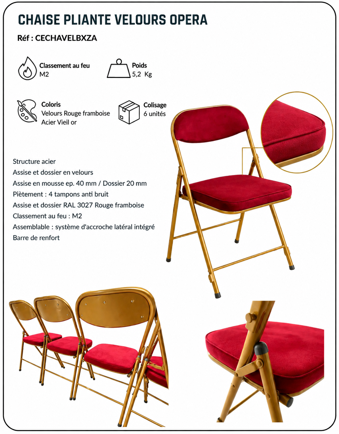 chaise-pliante-velours-rouge-framboise-structure-or-opera