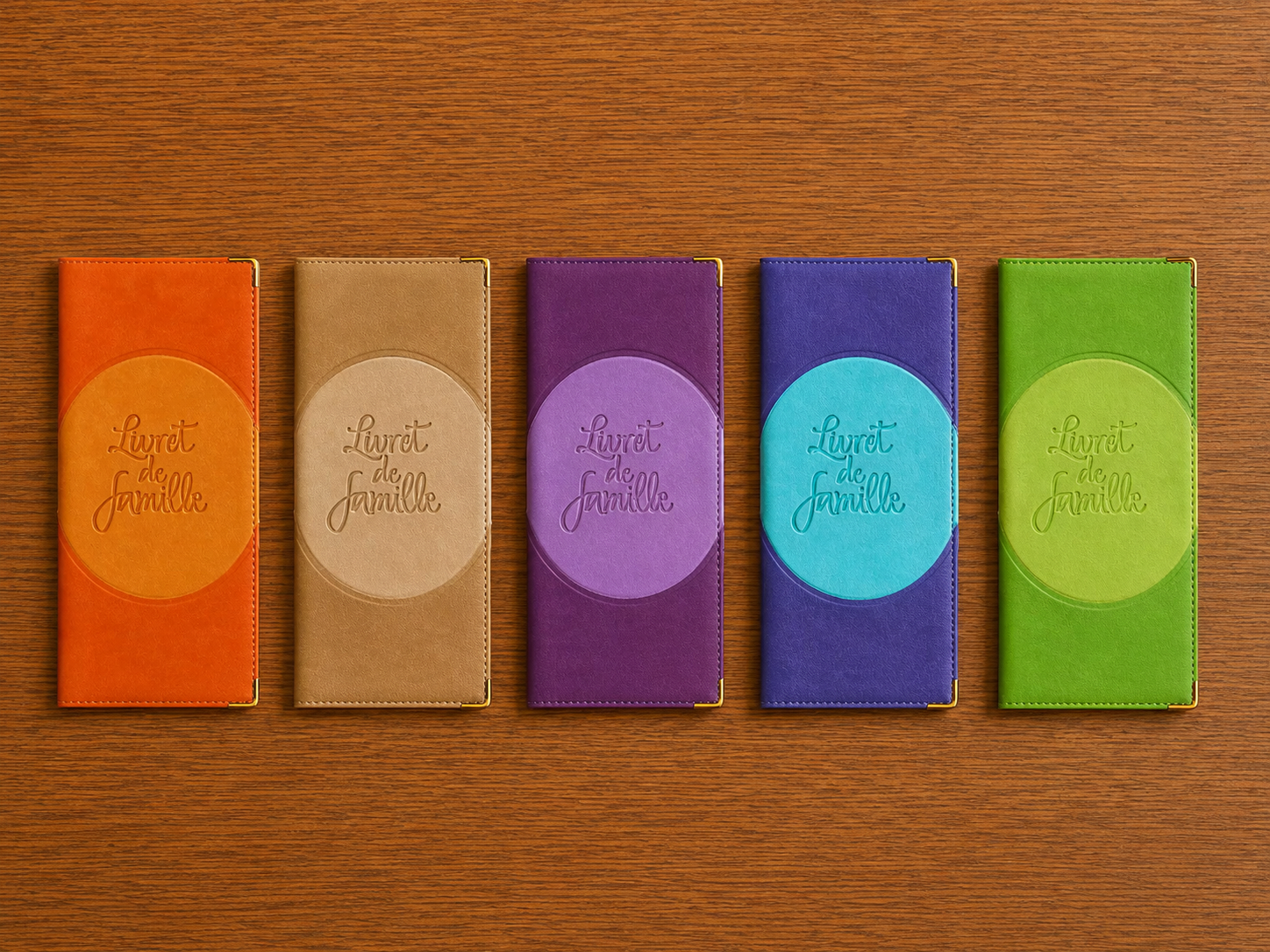 protege-livret-de-famille-simili-cuir-bicolore-mandarine-lilas-pistache-lagon-sable