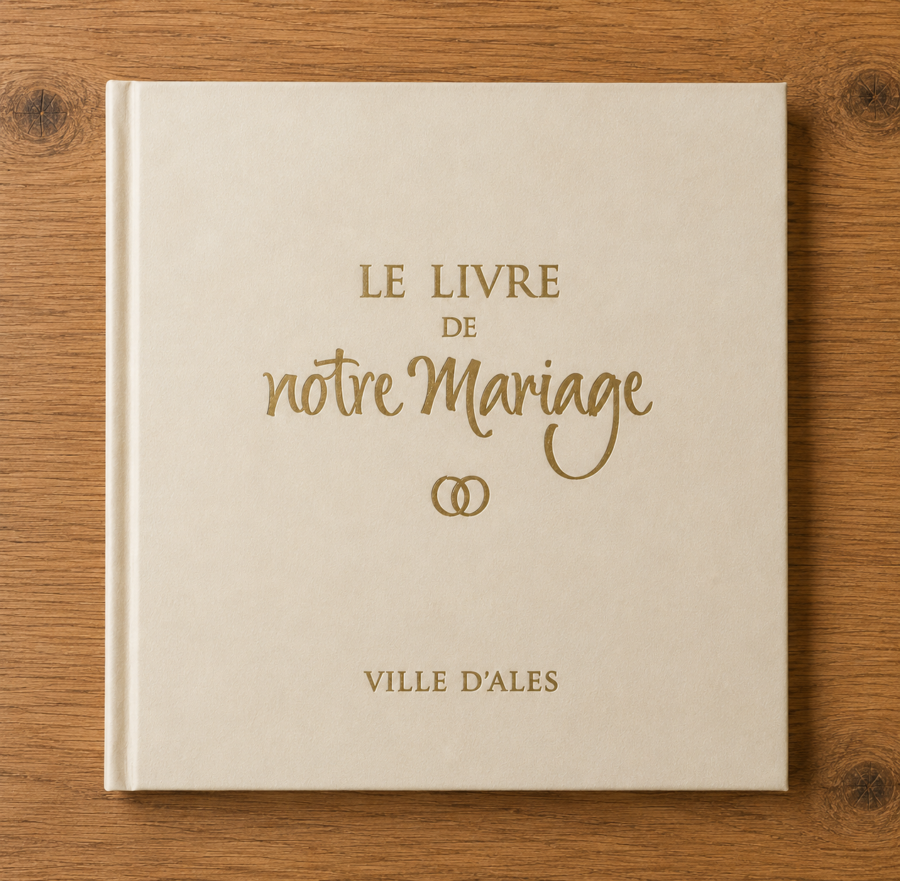 Le livre de notre mariage velours ivoire mairie