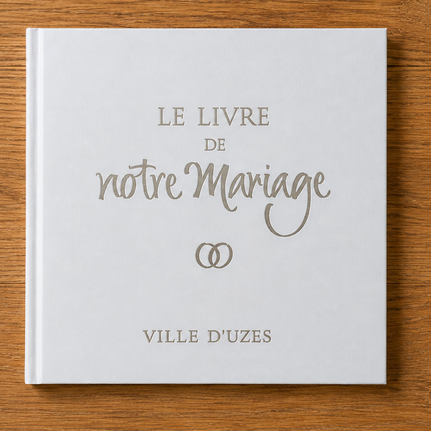 Le livre de notre mariage couverture pélicullée mairie