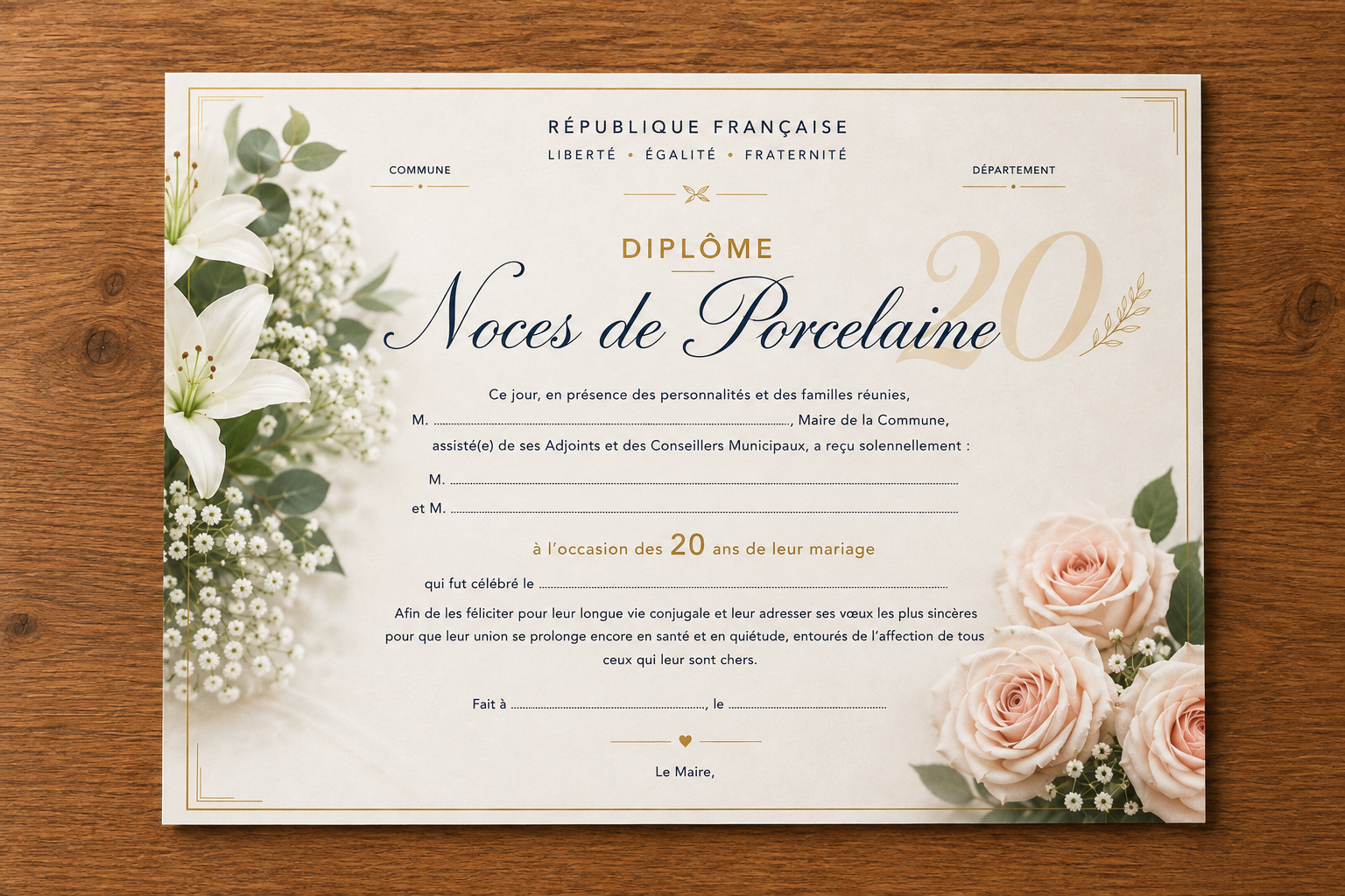 diplome de noces de porcelaines 20