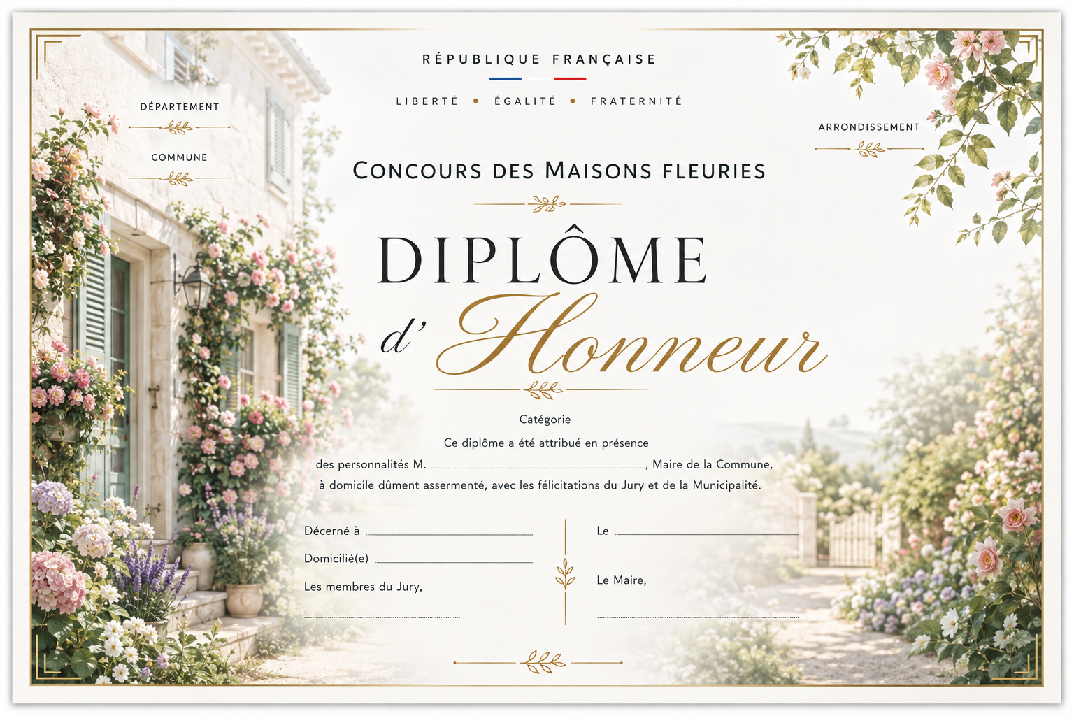 diplome dhonneur maisons fleuries 2