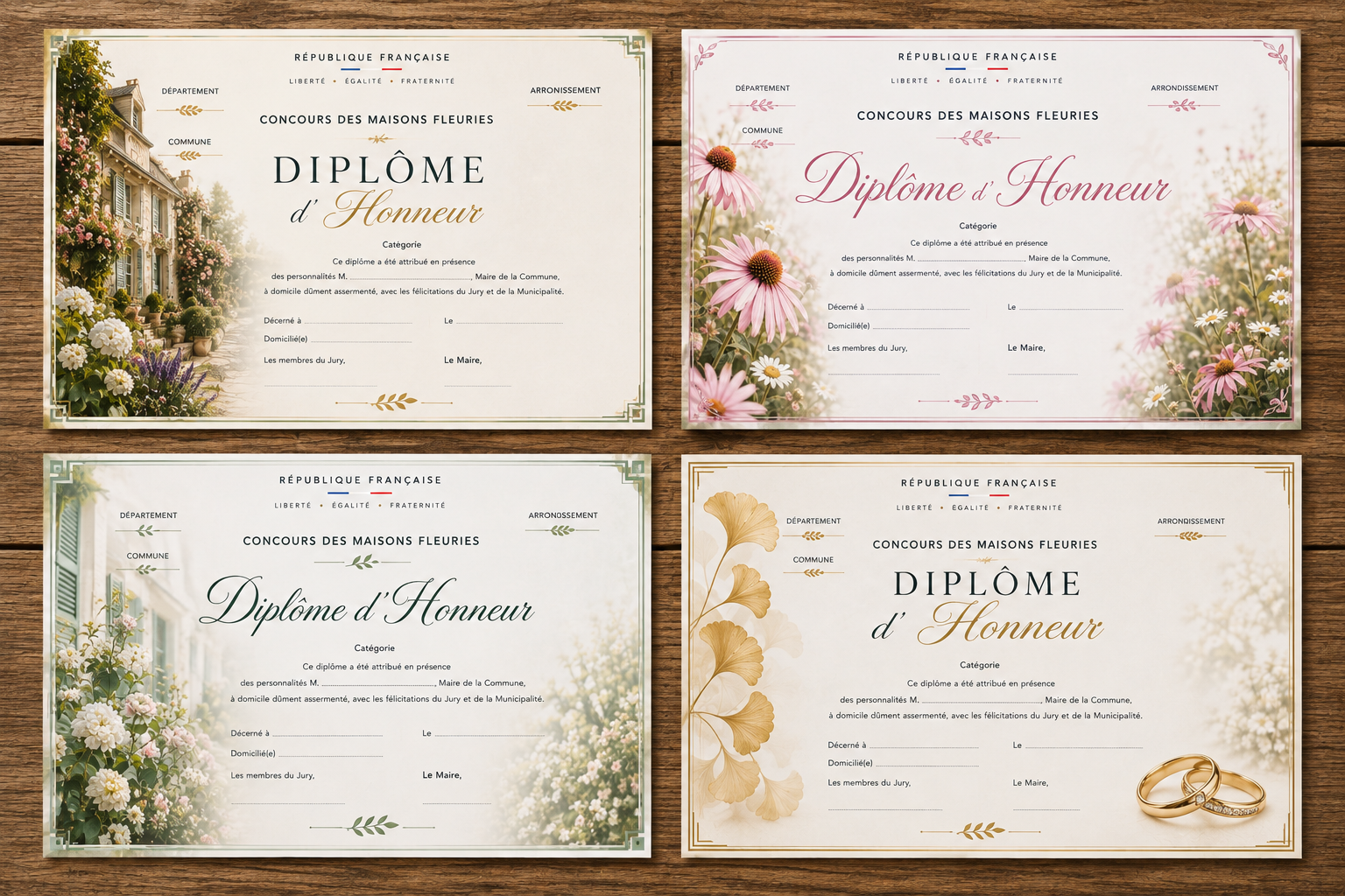 diplome dhonneur maisons fleuries