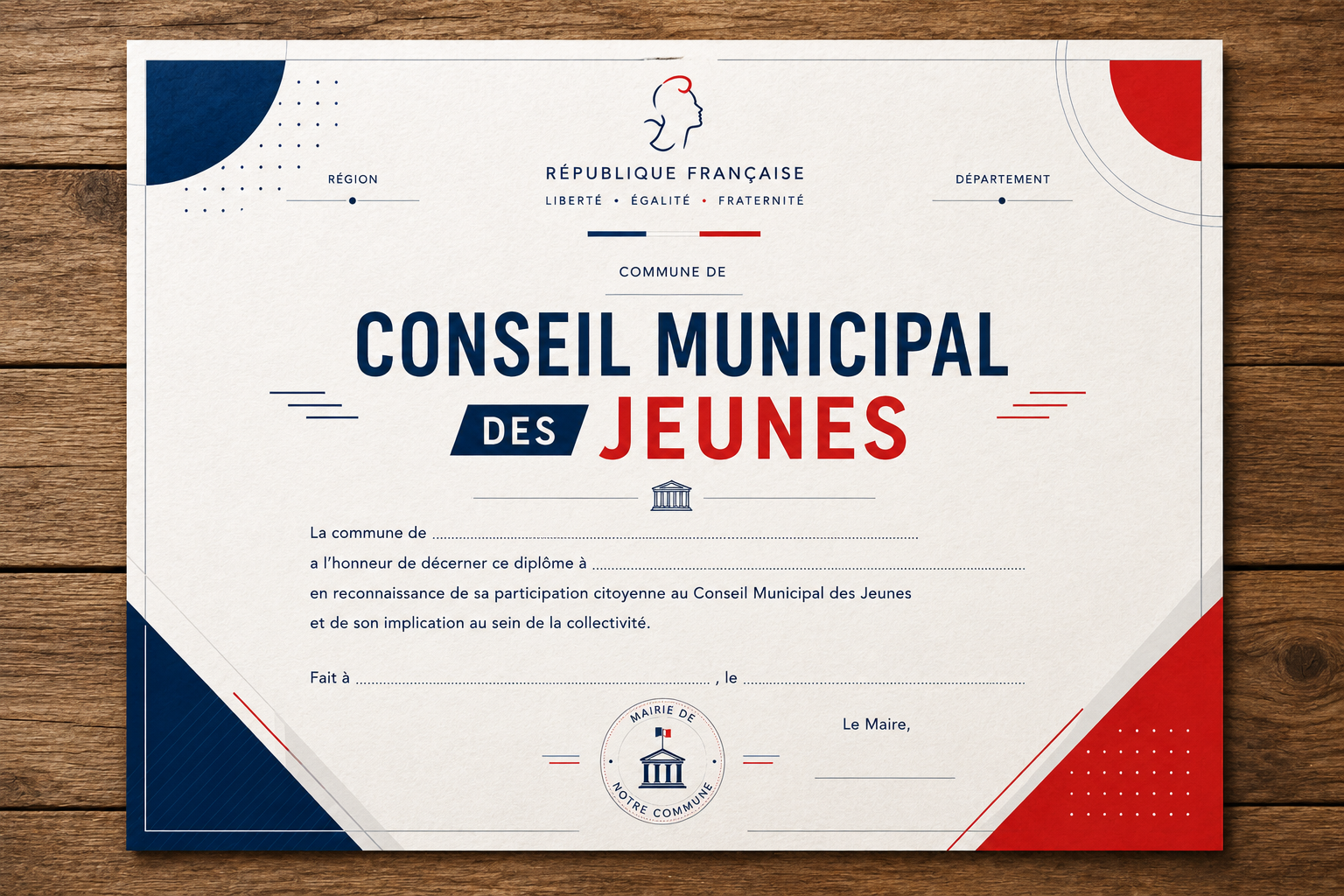 diplome CMJ MAIRIE