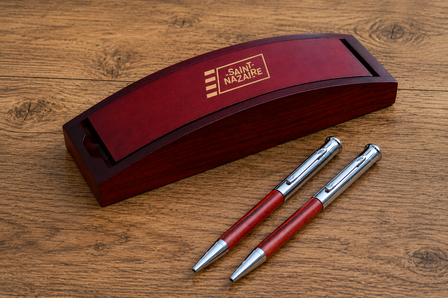 Parure bois de rose 2 stylos