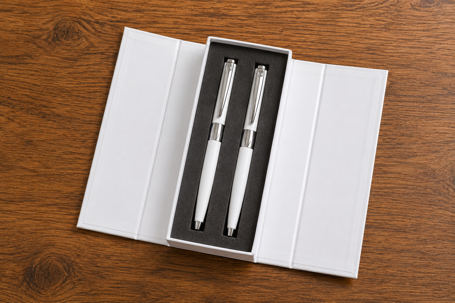Parure blanche 2 stylos