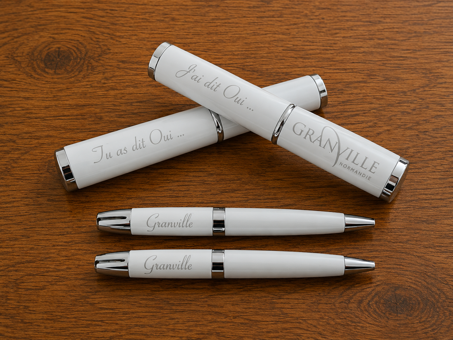 parure stylo glamour blanche