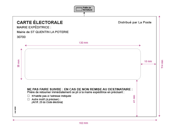 enveloppe électorale personnalisée nouveau modèle
