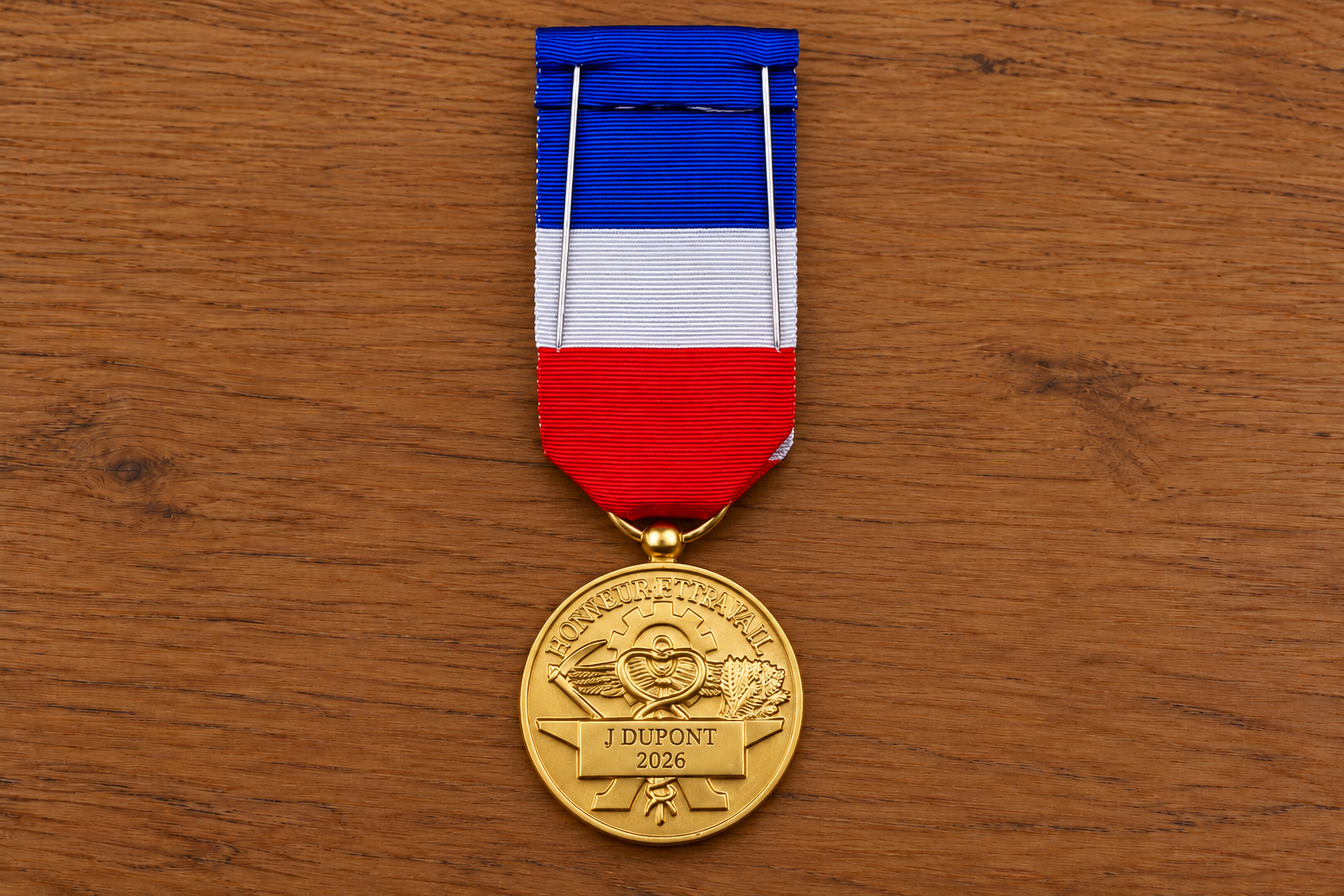 Médaille du travail gravée