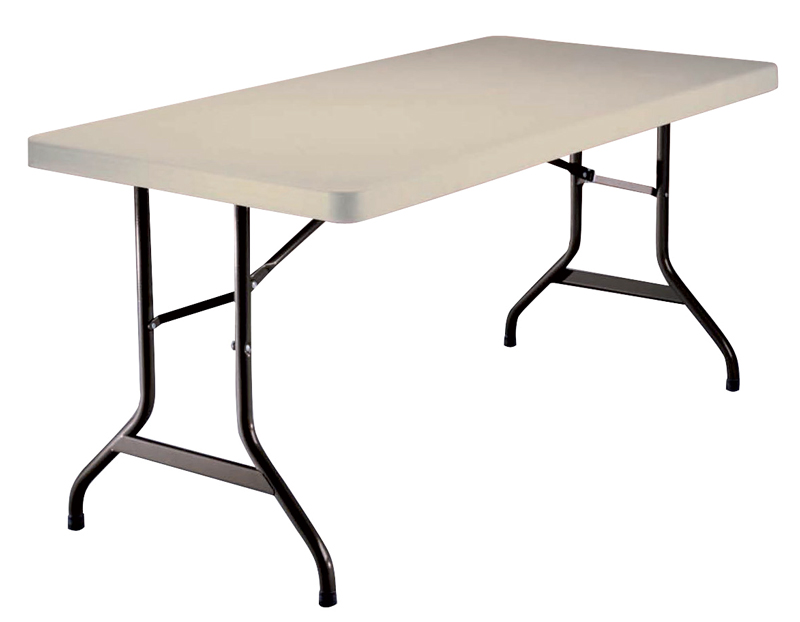Table pliante rectangulaire 152cm (beige) / 4-6 personnes